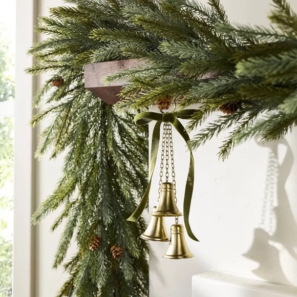 Decorative Brass Bell Christmas Dangler Antique Finish - Hearth & Hand Magnolia - Picture 3 of 3